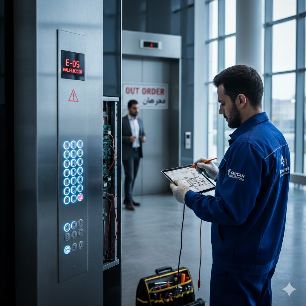 🛠️ رایجترین خرابیهای آسانسور و راه حلهای کلیدی (پیشگیری و تعمیر)